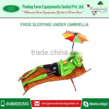 Frog Sleeping Under Umbrella Garden Outdoor Decoration for Low Rate photo-3