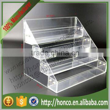 Top Selling 32pcs 4 Tiers Acrylic Nail Polish Cosmetics Display Rack Clear Colour photo-5