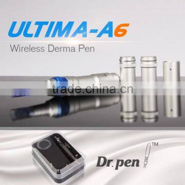 2017 Newest rechargeable microneedle nano Dr.pen with replaceable needle cartridge Ultima A6 Electric Dermapen