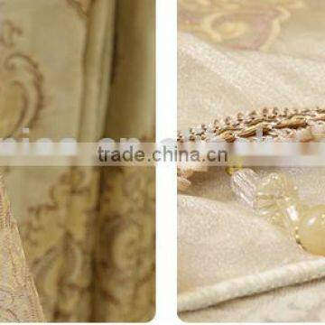 European Style Villa Living Room Door Curtain, Blackout Vlance and Sheer Set Curtain photo-5