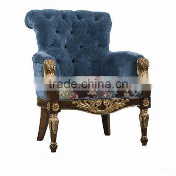 Classic Style Living Room Sofa Set, Antique Carved Wooden Couch Sofa, Queen Anne Furniture Button Tufted Sofa photo-3