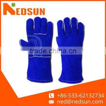 Double palm full lining durable leather gloves for welding