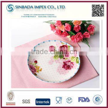 high quality porcelain plate decoration with full printing