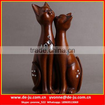 Diamond Studded Room Cat Sculpture