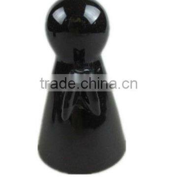 porcelain saltshaker in black color