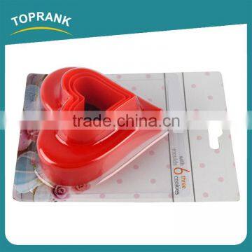 Toprank Custom 3D Cookie Tools 3pcs Heart Shaped Cookies Baking Mould Mini Sandwich Cutter Plastic Biscuit Cutter Cookie Cutter photo-3