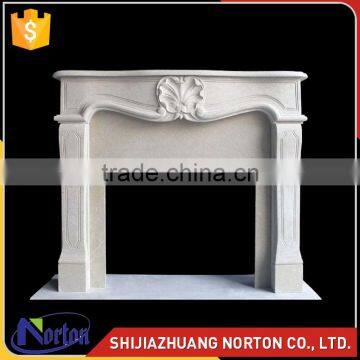 indoor stone carved flower fireplace with fireplace core NTMF-F530X