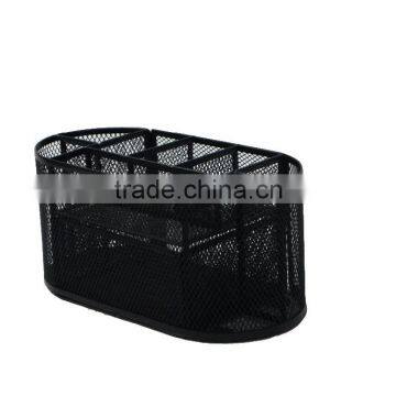 Black Multi-function Metal Mesh Name Card Collection Oval Suppiles Caddy photo-2