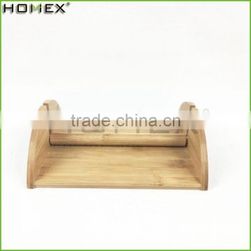 Bamboo facial tissue holder for restaurant ,natural Homex-BSCI