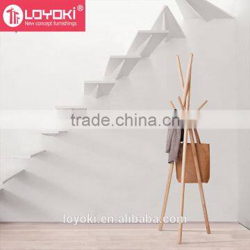 2016 New Design Solid Beech Wood Coat Rack Intersecting Hat Display Rack photo-2