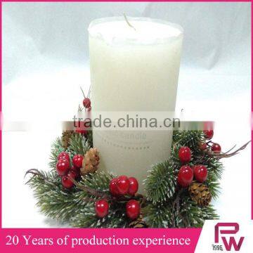 Being wholesale factory outlet candle rings Christmas wreath for home decoration