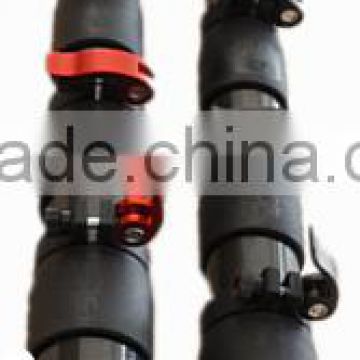 High strength telescopic carbon fiber tube with external lock system