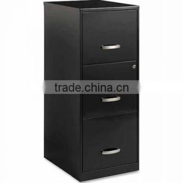 Durable flat steel 3 drawer metal file cabinet