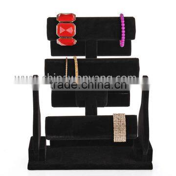 High Quality Velvet Covered Splittable Multifuction Rotating Display Stand for Bracelet photo-4