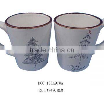 Christmas white coffee mugs