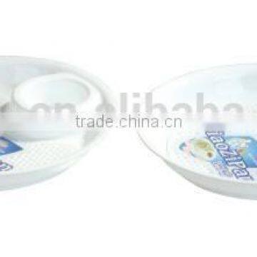 Plastic Dumpling Dish/fruit Dish/Fries Plate With Sauce Dish Plate