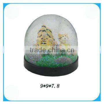 Easter Plastic Tigle Animal Water Snow Globe