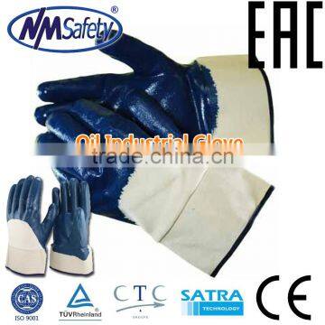 NMSAFETY 3/4 coated heavy duty nitrile gloves high quality safety glvoes anti oil