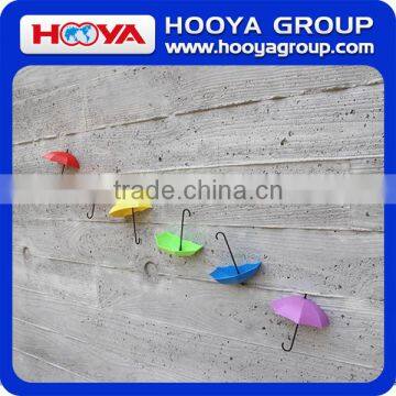 3PCS Colorful creative plastic umbrella shape adhesive wall hook hanger