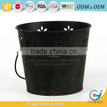 Iron and Zinc Homeware Flower Pots for Outside Decorative Garden Pots