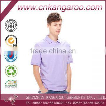 Combed cotton pique polo shirts/cotton spandex polo collar shirt/Soft polo T-shirt