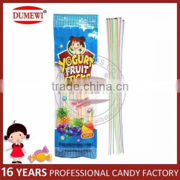 Long Fruit Flavor Yogurt CC Stick Straw Candy