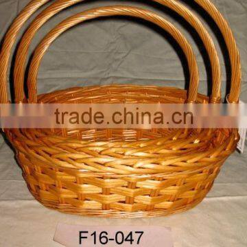 Hand woven willow basket