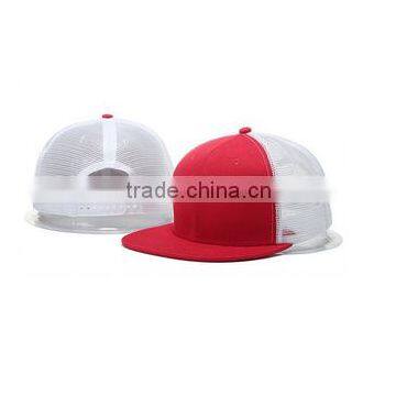 2017 Custom Trucker Snapback Cap Embroidery Flat Brim Snapback Mesh Hat 6 Panel Cap photo-4