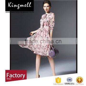 Environment-friendly Printed Silk Chiffon Floral Dress Fabric photo-2