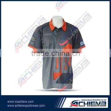 Athletic polyester sublimation polo shirt vintage active bowling jerseys customized league team cricket uniforms