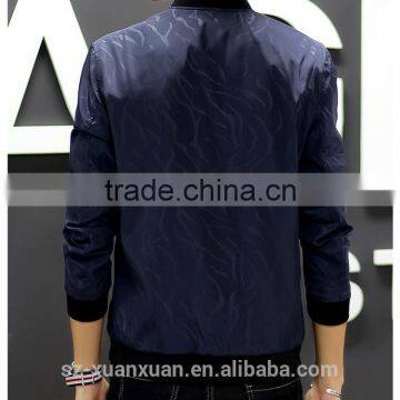 SZXX Latest Customized Printing Design Deep Blue Coat Mens Jacket photo-2