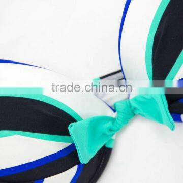 New Summer Beachwear Two Piece Stripe Kid Girl Bikini photo-5