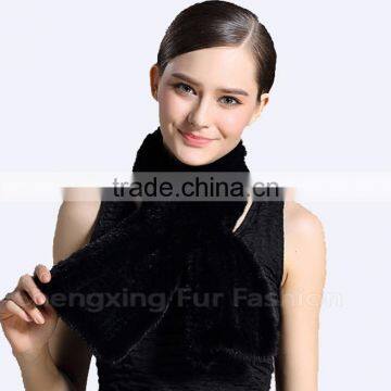 CX-S-86B China Supplier Wholesale Ladies Hand Knitting Real Mink Fur Scarf photo-3