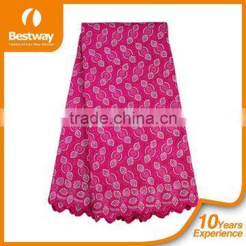 Bestwaytex Factory Price SL02009 Cotton Lace African Swiss Voile Lace Fabric With Stones photo-6