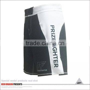 White and Black MMA Shorts Durable Martial Arts in Sportswear Men photo-3