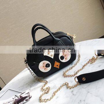 Black Cute Animal Handbag Girl Fashion Small Bags Leather Shoulder Long Strap Sling Cross Body Bag photo-5