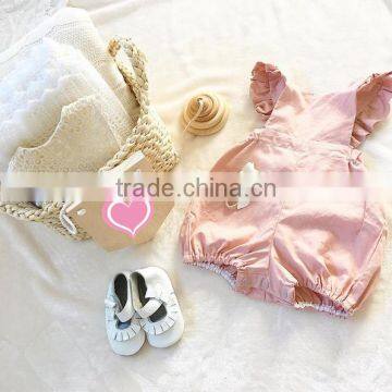 Breathable Style Girl Soft Pink Clothes Cotton Newborn Baby Romper photo-2