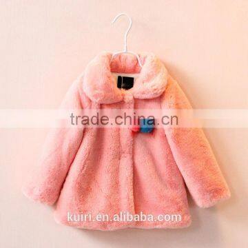 Faux Fur Jacket Girls Kids Warm Coat Children Winter Outwear Solid Single Button Coats All Children's Clothes and Accessories photo-4