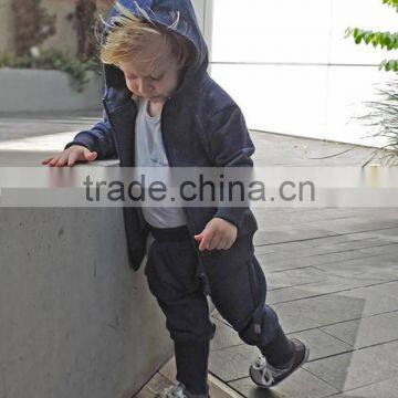 Wholesale Children's Boutique Clothing High Quality Children Clothes Custom Baby Boy Blue Zipped Hoodies photo-4