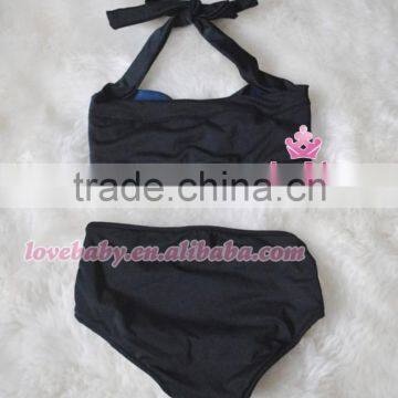 Wholesale Lovebaby Boutique Solid Black Micro Child Bikini LBP4120614 photo-3