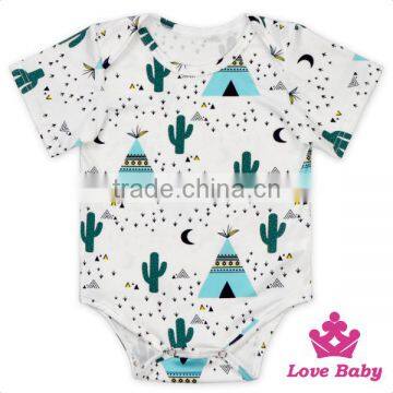 Kids Clothing Manufacturers Short Sleeve Tiger Pattern Printed Baby Boy Infant Cotton Bodycon Romper Jumpsuit photo-3