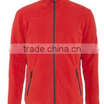 Red polar Blue Zipper-up Fleece Jacket For Man