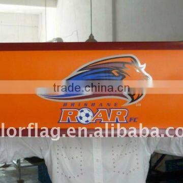PET hand held rolling banner