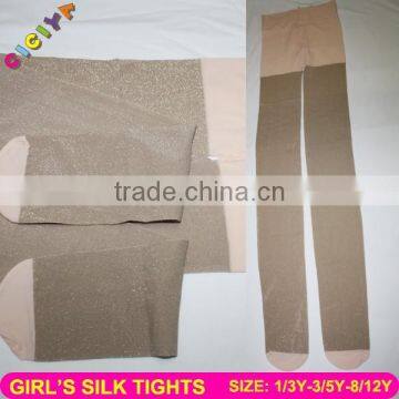 lady's footed tights flesh-colored silk metallized fibre elastane tights in Pantyhose/Tights