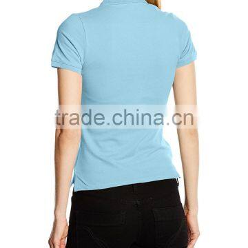 Women's Pique Two-button Placket Pink, Casual Polo Tee Shirt photo-4