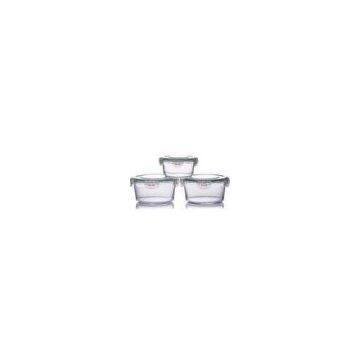 Classical Borosilicate Round Glass food storage Containers for oven