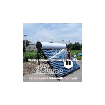 Sunwe New Energy Solar Water Geyser Made In Haining Zhejiang China Pressure Heat Pipe 45 Degree Three Target Vacuum Tube PT Valve