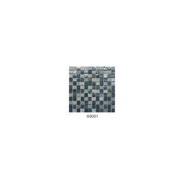 Glass and stone mosaic mix
