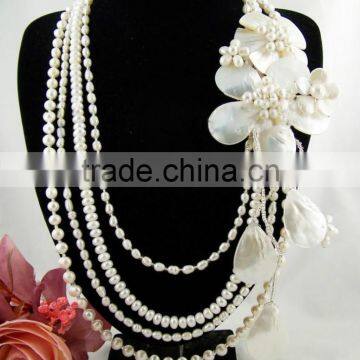 A-4247 Amazing Handmade Shell Flower Jewelry For Women