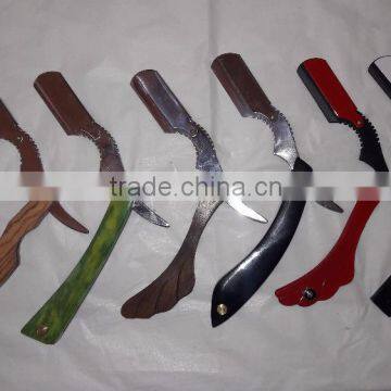 Single Blade Stainless Steel Metal Shaving Razor With Wood Handle photo-6